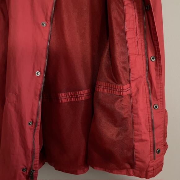 Dockers Red Rain Jacket/Coat/Slicker/Hood Parka Weather-resistant Rain Gear MED - Picture 8 of 9